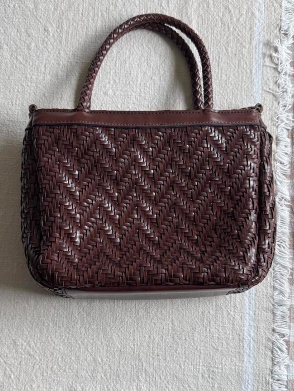 Liz Claiborne Dark Brown Woven Shoulder Bag